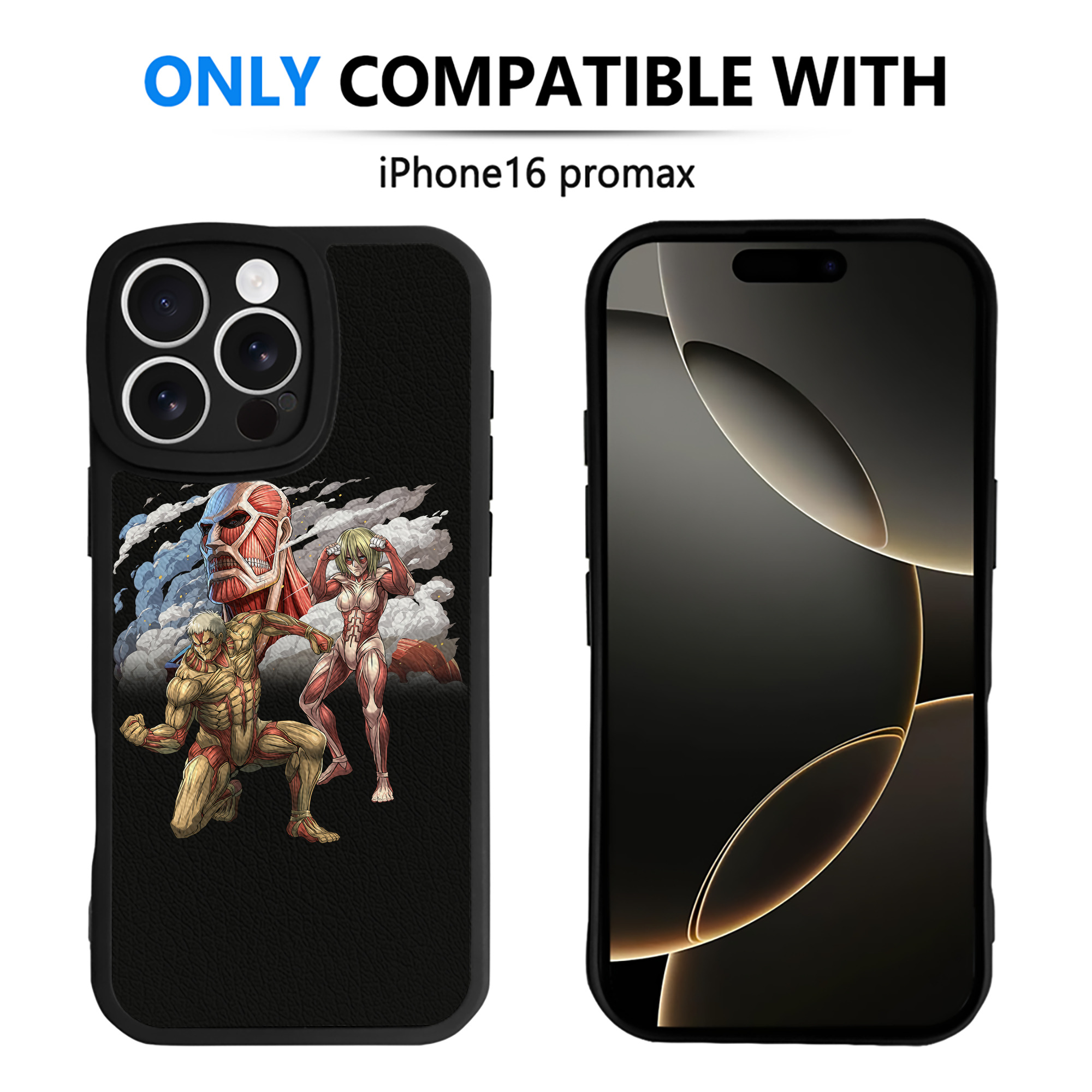 （画像用） 進撃の巨人 Attack on Titan 【iPhone 16シリーズ対応】シリコンスマホケース（レザー調） 材質：シリコン